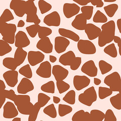 Giraffe fur seamless pattern, tropical animal skin texture