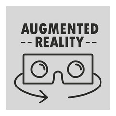 augmented reality, glasses technology digital line style