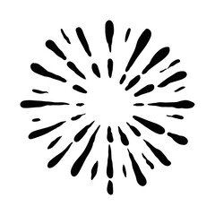 This image is Sparkling hand drawn. starburst hand drawn.Vector EPS 10.