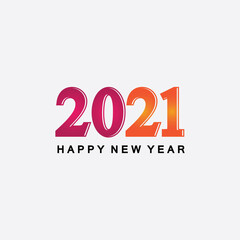 2021 new year icon vector illustration design template.Design for banner, greeting cards, brochure or print. Vector illustration. Isolated on white background.