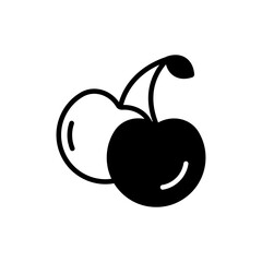 Cherry Vector Icon Style Illustration. EPS 10 File