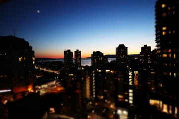 Obraz premium Night City Vancouver