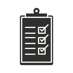 delivery clipboard check mark list logistic silhouette icon