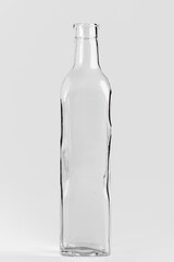  Transparent Alcohol bottled isolate on white background. 