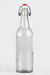  Transparent Alcohol bottled isolate on white background. 
