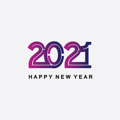 2021 new year icon vector illustration design template.Design for banner, greeting cards, brochure or print. Vector illustration. Isolated on white background.