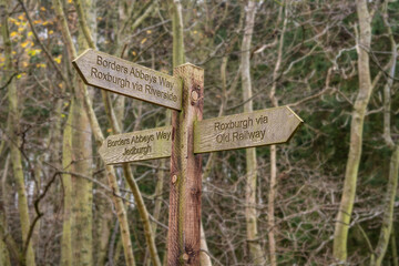 Borders Abbeys Way Long Distance Footpath Signpost