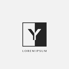 Simple Letter Y Square Polygon Geometric logo.