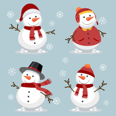 snowman christmas set expression