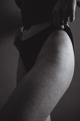 Black and white, sexy thighs