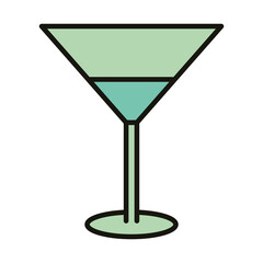 cocktail drink beverage celebration celebration party, line and fill style