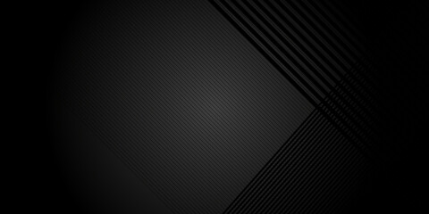 Black abstract background with metal texture and lines. Vector illustration design for business presentation, banner, cover, web, flyer, card, poster, game, texture, slide, magazine, and powerpoint.