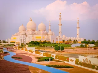 Foto op Canvas Abu Dhabi Sheikh Zayed Grand Mosque, Verenigde Arabische Emiraten © Yogen