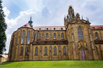 Benedictine Monastery in Kladruby by Jan Blazej Santini Aichel and Kilian Ignac Dientzenhofer, Plzen Region, Czech Republic, sunny summer day