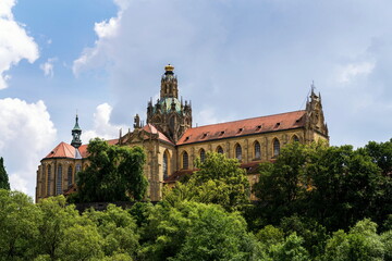 Benedictine Monastery in Kladruby by Jan Blazej Santini Aichel and Kilian Ignac Dientzenhofer, Plzen Region, Czech Republic, sunny summer day