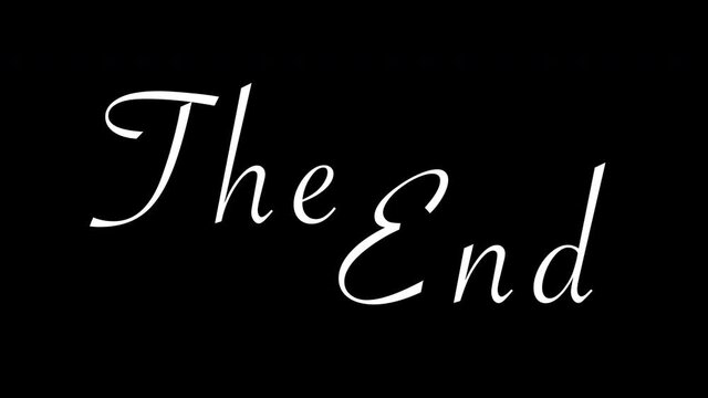 The End Text Handwriting Animation Style