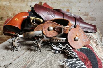 revolver and spurs