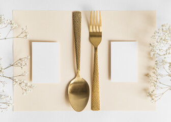 kitchen utensils.white template for notes