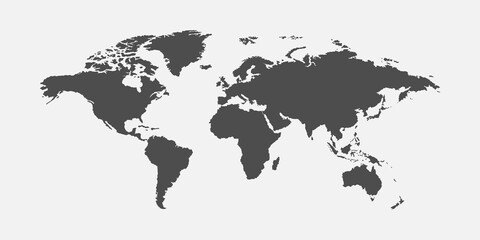 Flat world map illustration vector illustration