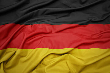 waving colorful national flag of germany.
