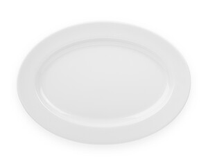 plate on white background. Top view