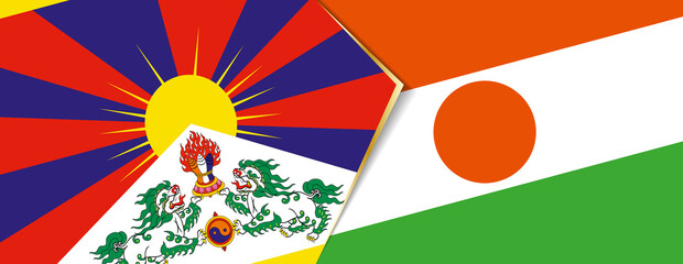 Tibet and Niger flags, two vector flags.