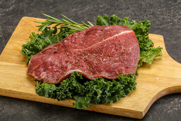 Fototapeta premium Raw beef steak for grill
