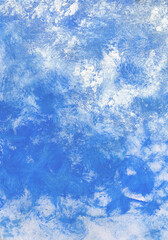 Frosty Blue hand drawn abstract texture. Brush strokes.