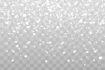 Realistic falling snowflakes