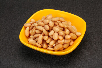 White beans kidney in the bowl