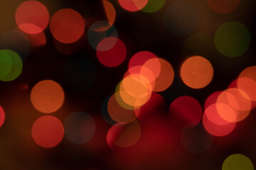 Blurred Christmas Tree Light Bokeh