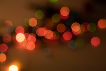 Obraz premium Blurred Christmas Tree Light Bokeh