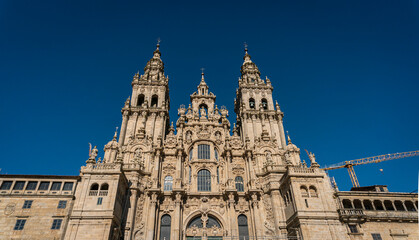 Fototapeta na wymiar Cathedral in Santiago de Compostela, Spain