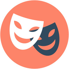 
Joker Face Flat Vector Icon
