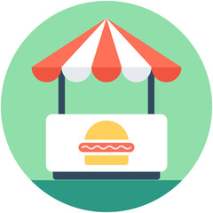 
Circus Wagon Flat Vector Icon
