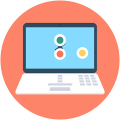 
Laptop Flat vector Icon
