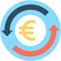 
Euro Exchange Flat vector Icon
