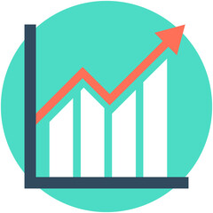 
Growth Chart Flat vector Icon
