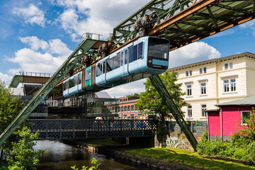 The suspension railway in Wuppertal; North Rhine-Westphalia; Germany