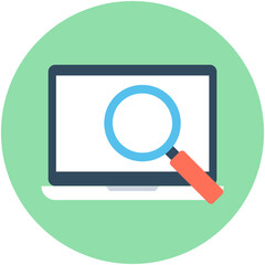 Search Laptop Vector Icon