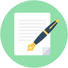 
Loan Papers Flat Vector Icon
