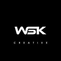Fototapeta premium WSK Letter Initial Logo Design Template Vector Illustration 