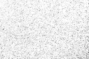 Grunge texture of a rough surface with noise, grit and dirt. Abstract monochrome background. Vector illustration. Overlay template.