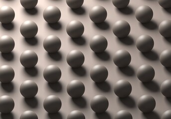 Beige background with balls. 3D render.