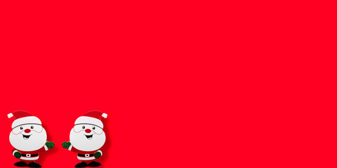 decoracion de navidad en fondo rojo 