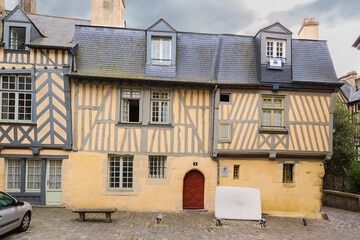 Rennes, France. Old half-timbered building, 17th century