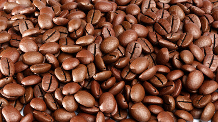 Kaffeebohnen geröstet Nahaufnahme