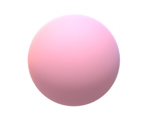  pink sphere 3D illustration on white background.
