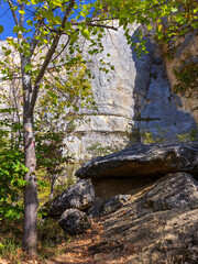 The mountainous area is an area for recreation and travel on a Sunny summer day.