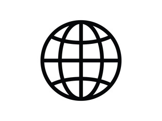 Earth icon. Globe vector illustration EPS10. Planet concept
